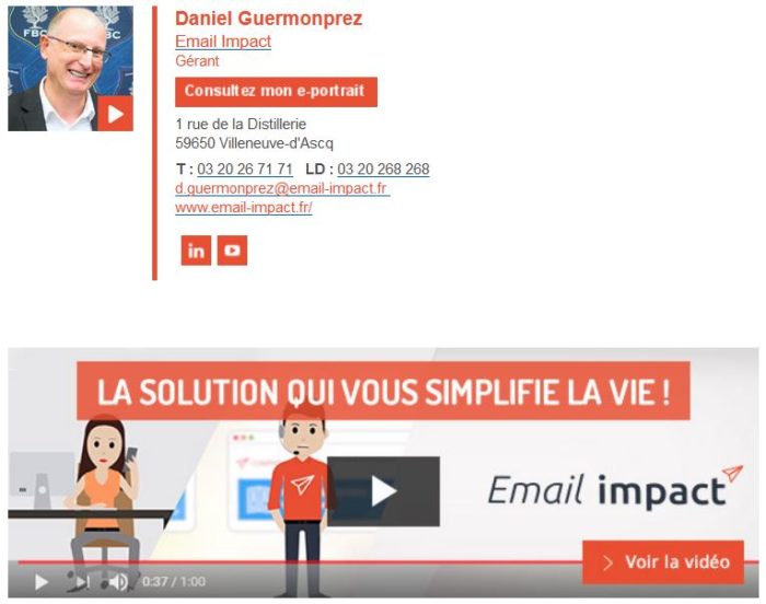 vidéo signature email