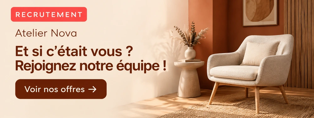 Exemple fictif de bannière Atelier Nova : Et si c’était vous ? Rejoignez notre équipe.